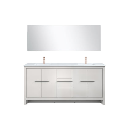 Lexora Lafarre 72 in. White Double Sink Bath Vanity