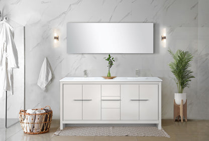Lexora Lafarre 72 in. White Double Sink Bath Vanity