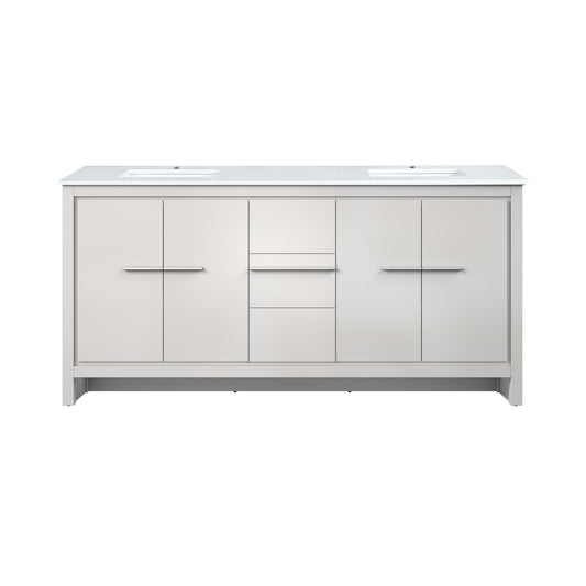 Lexora Lafarre 72 in. White Double Sink Bath Vanity