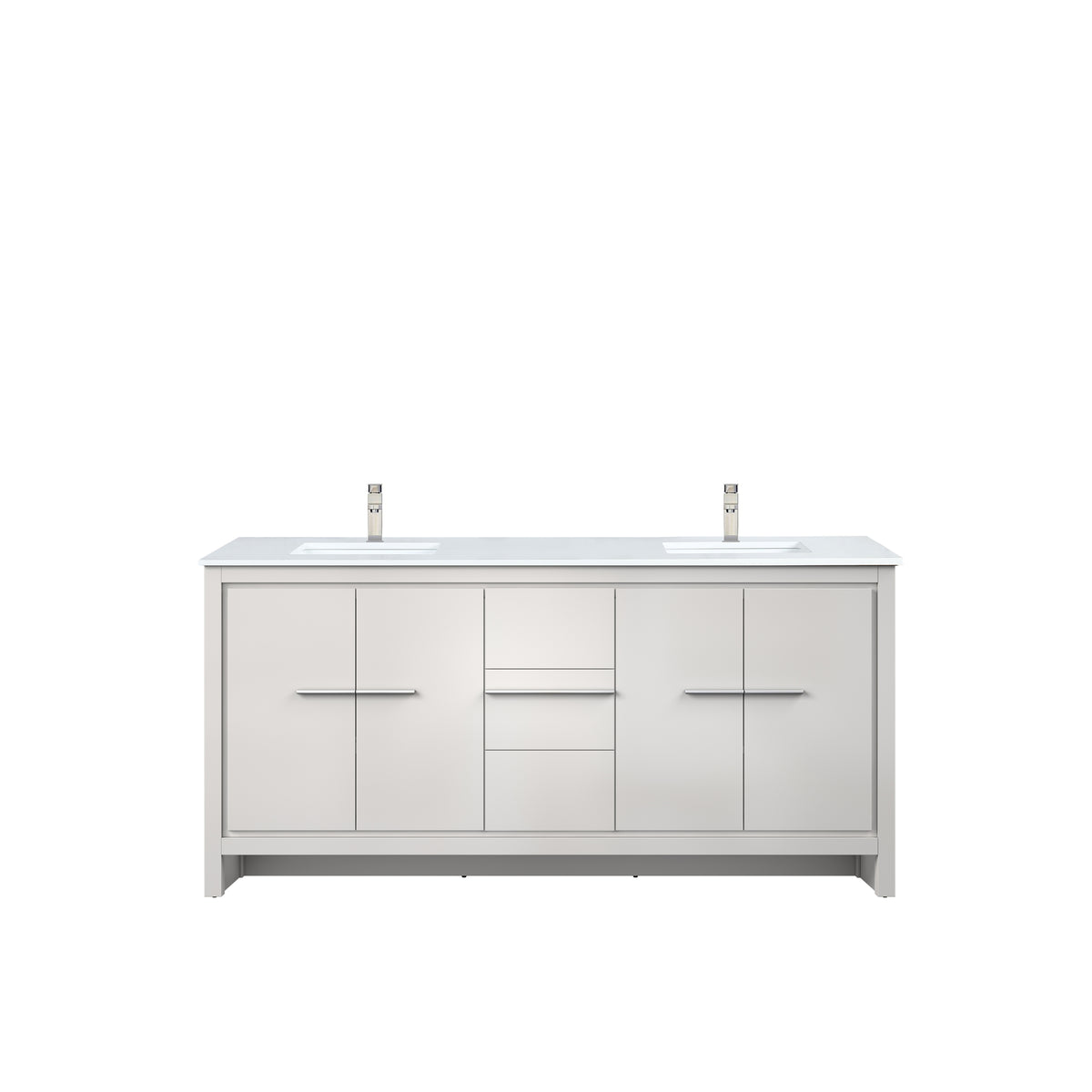 Lexora Lafarre 72 in. White Double Sink Bath Vanity