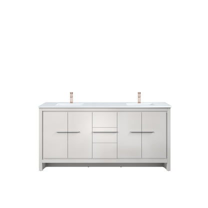Lexora Lafarre 72 in. White Double Sink Bath Vanity