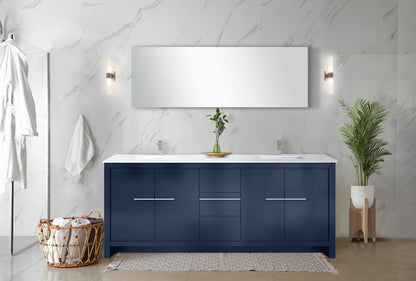 Lexora Lafarre 80 in. Navy Blue Double Sink Bath Vanity