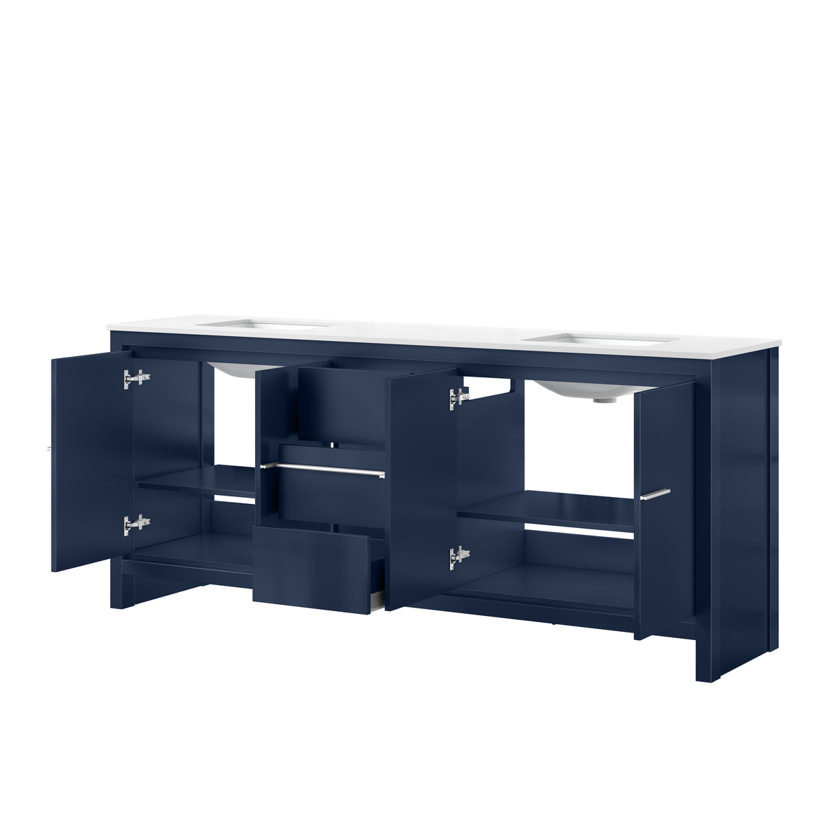 Lexora Lafarre 80 in. Navy Blue Double Sink Bath Vanity