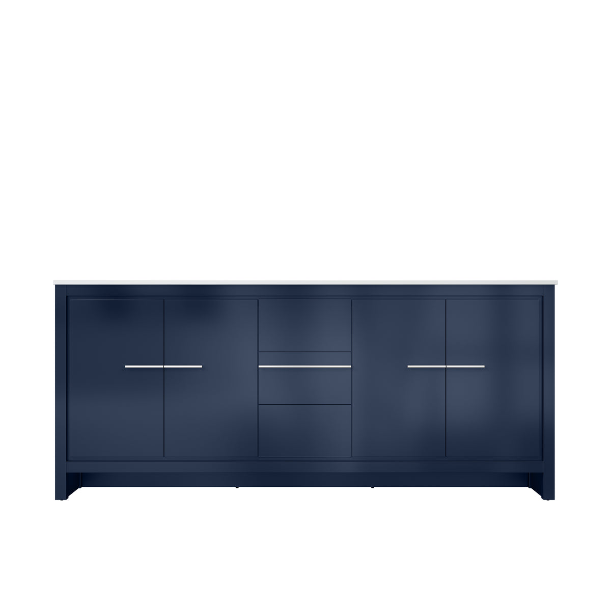 Lexora Lafarre 80 in. Navy Blue Double Sink Bath Vanity