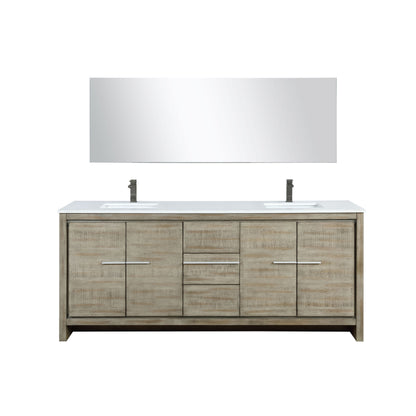 Lexora Lafarre 80 in. Rustic Acacia Double Sink Bath Vanity