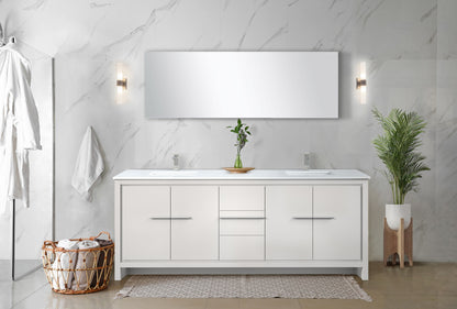 Lexora Lafarre 80 in. White Double Sink Bath Vanity