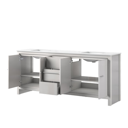 Lexora Lafarre 80 in. White Double Sink Bath Vanity