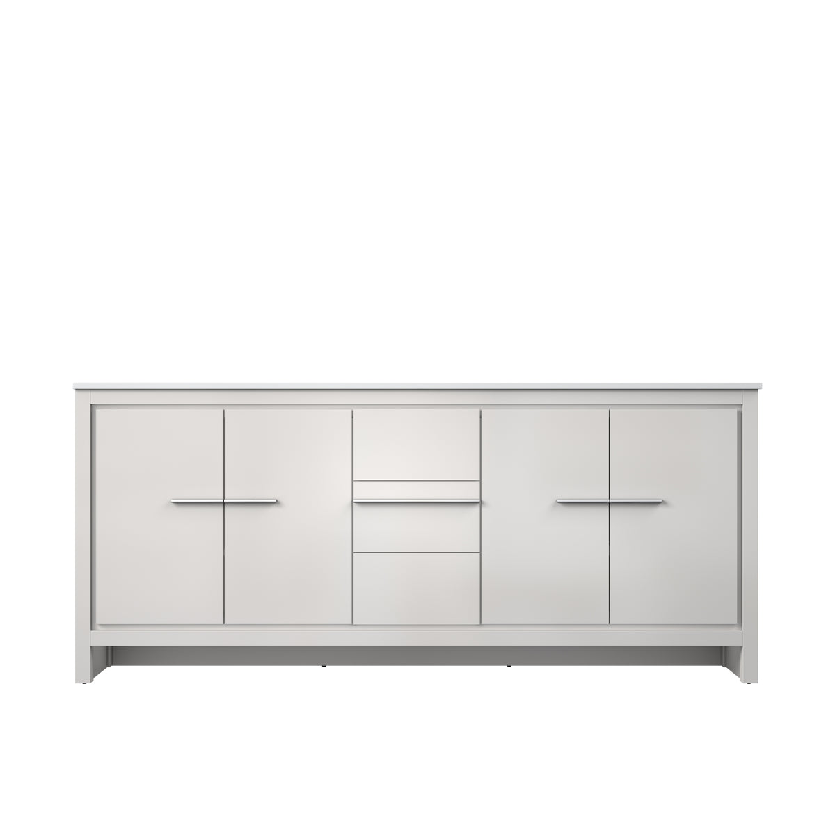 Lexora Lafarre 80 in. White Double Sink Bath Vanity