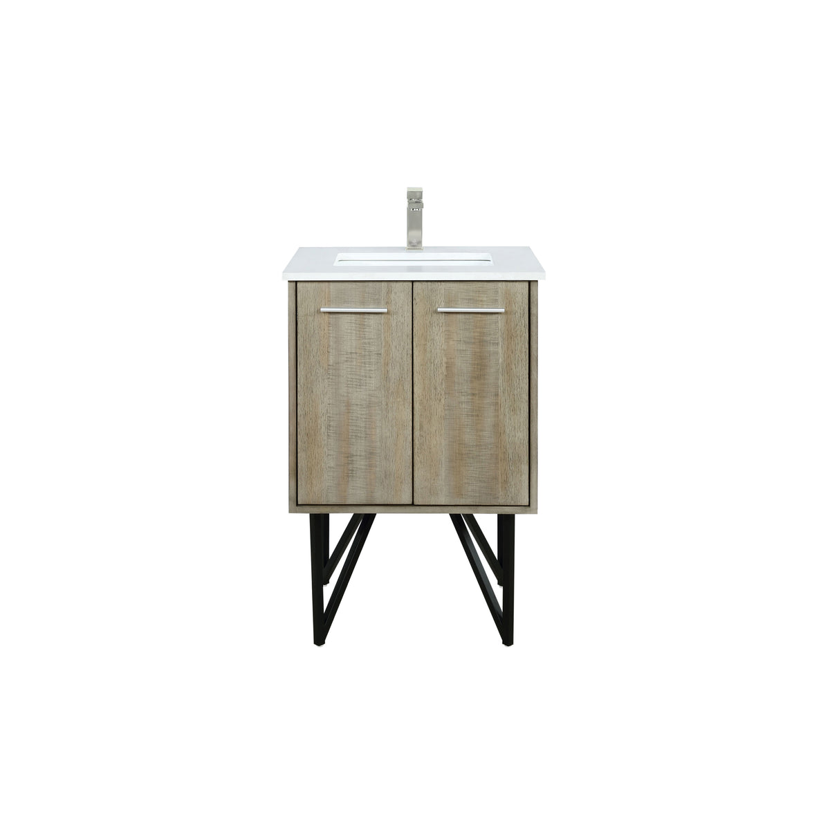 Lexora Lancy 24 in. Rustic Acacia Single Sink Bath Vanity