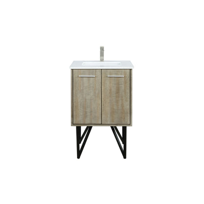 Lexora Lancy 24 in. Rustic Acacia Single Sink Bath Vanity