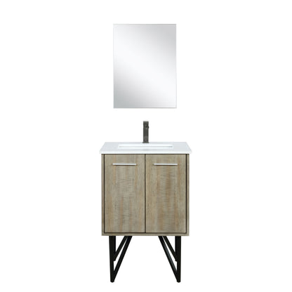 Lexora Lancy 24 in. Rustic Acacia Single Sink Bath Vanity