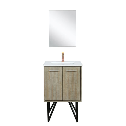Lexora Lancy 24 in. Rustic Acacia Single Sink Bath Vanity