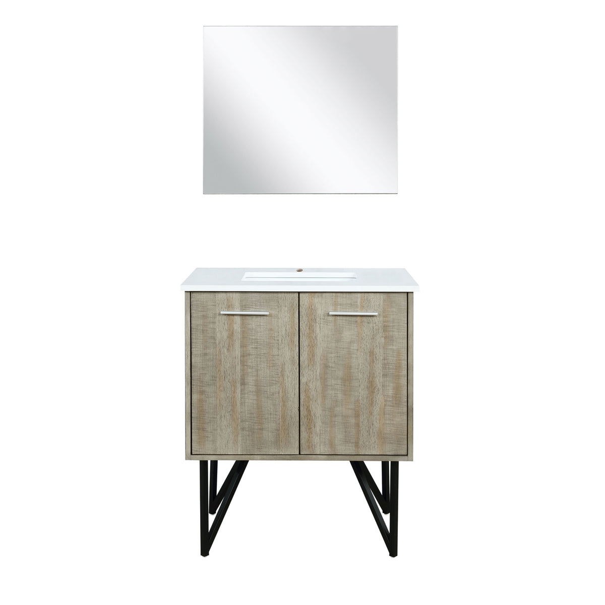 Lexora Lancy 30 in. Rustic Acacia Single Sink Bath Vanity