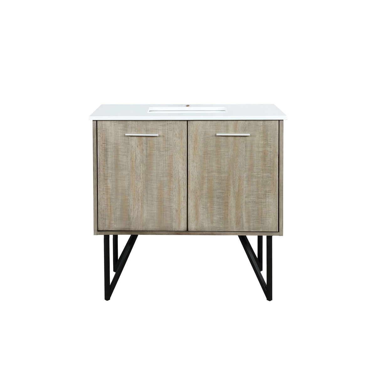Lexora Lancy 36 in. Rustic Acacia Single Sink Bath Vanity