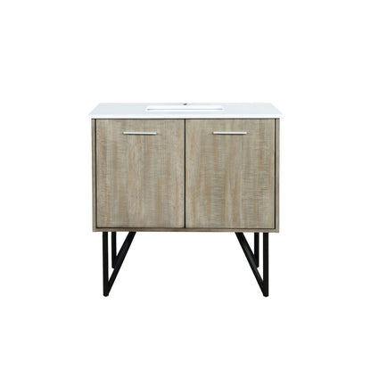Lexora Lancy 36 in. Rustic Acacia Single Sink Bath Vanity