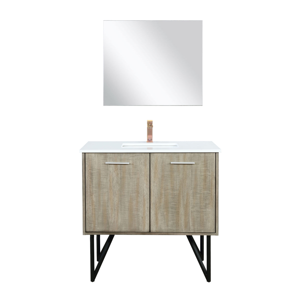 Lexora Lancy 36 in. Rustic Acacia Single Sink Bath Vanity