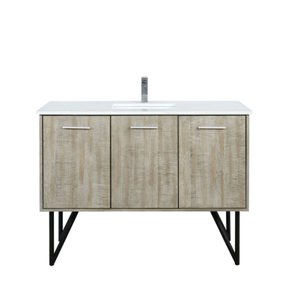 Lexora Lancy 48 in. Rustic Acacia Single Sink Bath Vanity