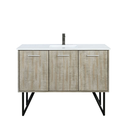 Lexora Lancy 48 in. Rustic Acacia Single Sink Bath Vanity