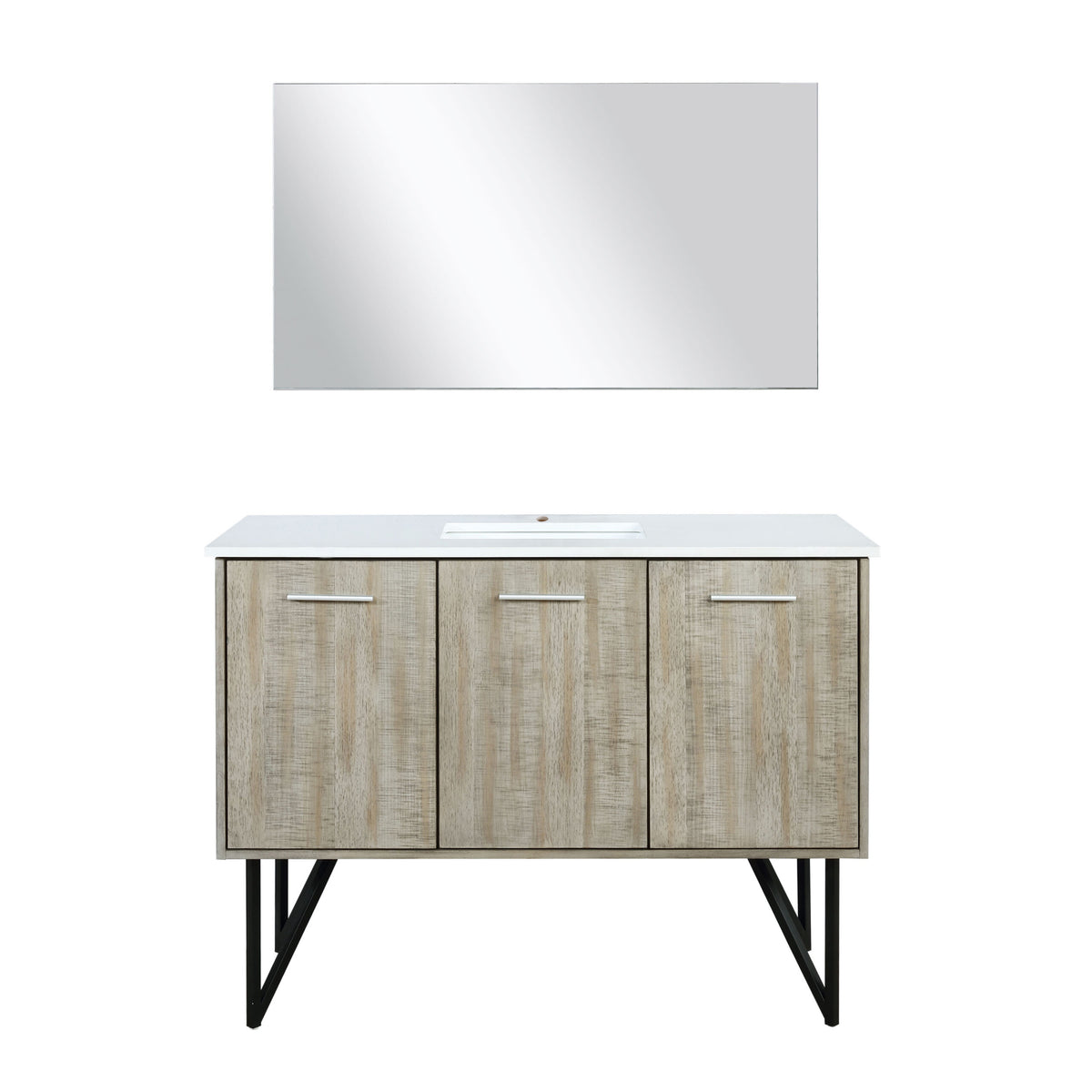 Lexora Lancy 48 in. Rustic Acacia Single Sink Bath Vanity
