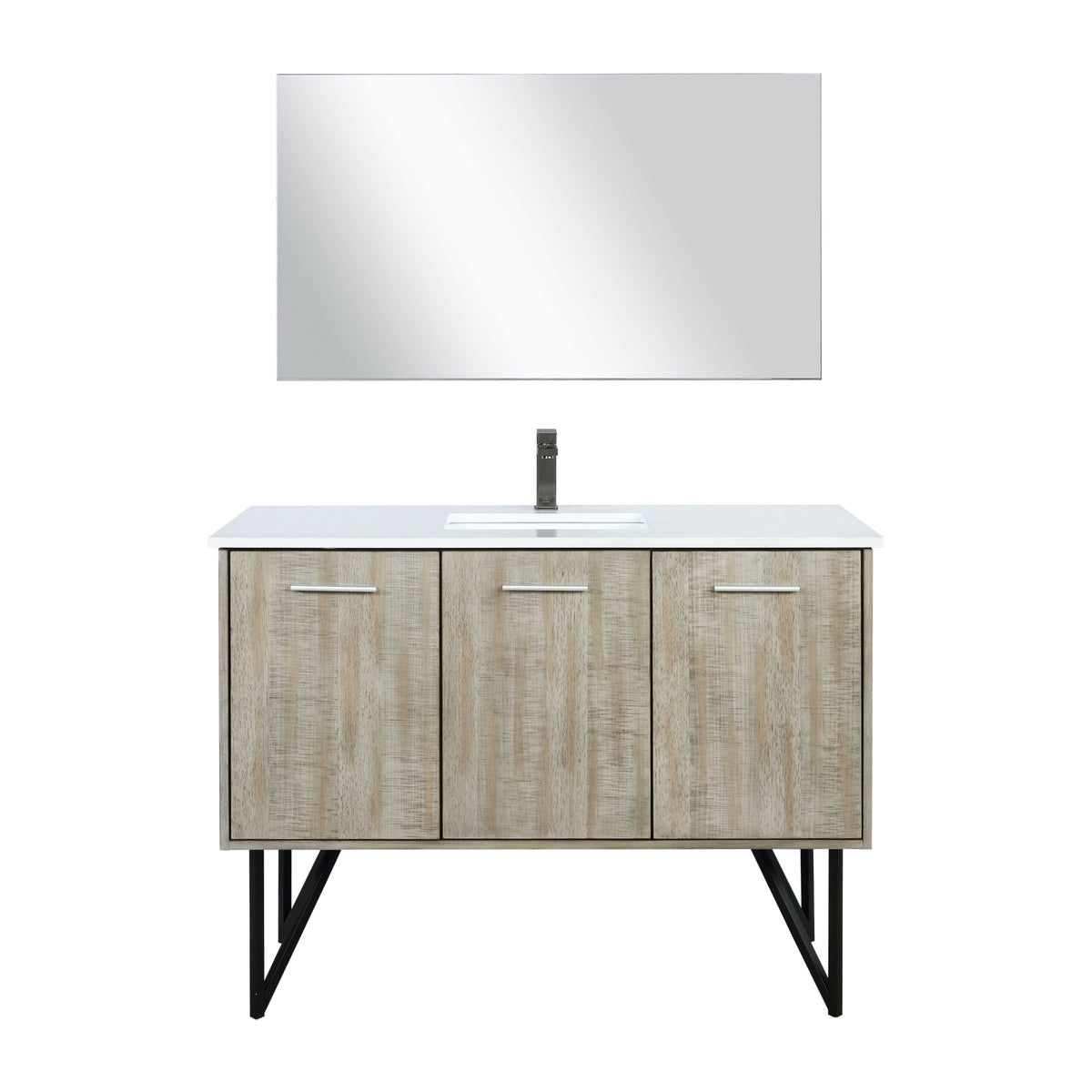 Lexora Lancy 48 in. Rustic Acacia Single Sink Bath Vanity