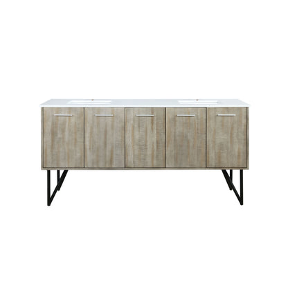 Lexora Lancy 72 in. Rustic Acacia Double Sink Bath Vanity