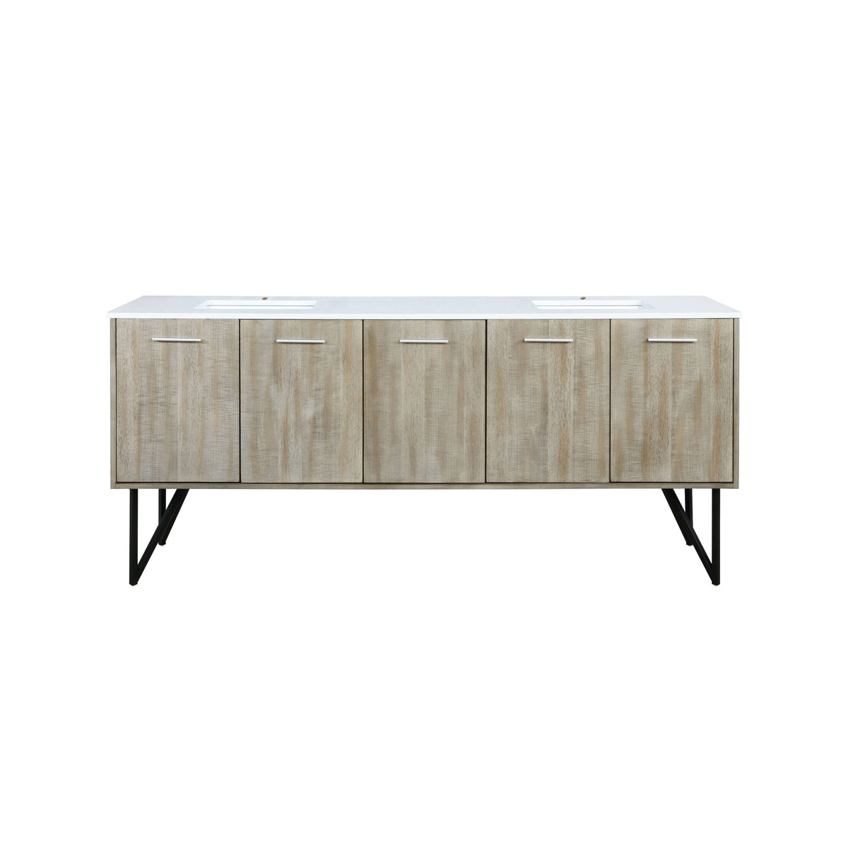 Lexora Lancy 80 in. Rustic Acacia Double Sink Bath Vanity