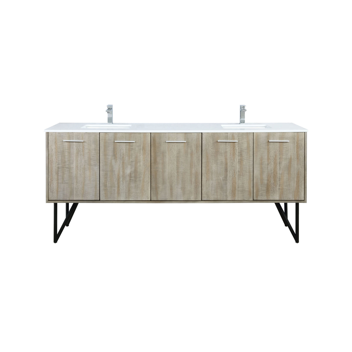 Lexora Lancy 80 in. Rustic Acacia Double Sink Bath Vanity