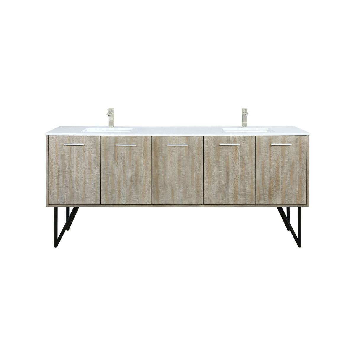 Lexora Lancy 80 in. Rustic Acacia Double Sink Bath Vanity