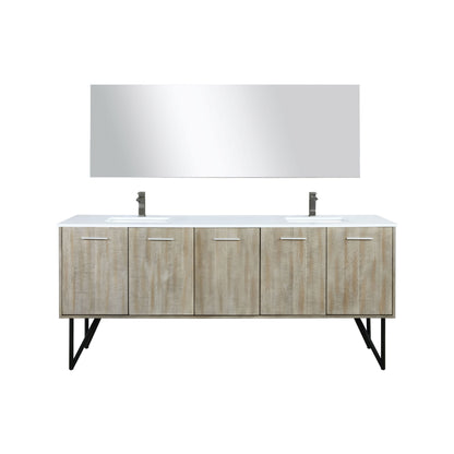 Lexora Lancy 80 in. Rustic Acacia Double Sink Bath Vanity