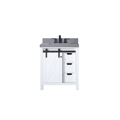 Lexora Marsyas 30 in. White Single Sink Bath Vanity