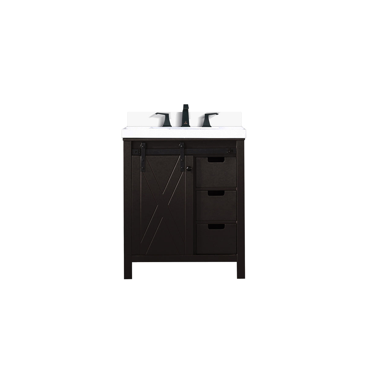 Lexora Marsyas 30 in. Brown Single Sink Bath Vanity