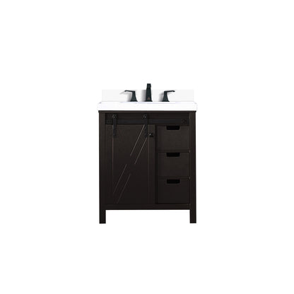 Lexora Marsyas 30 in. Brown Single Sink Bath Vanity