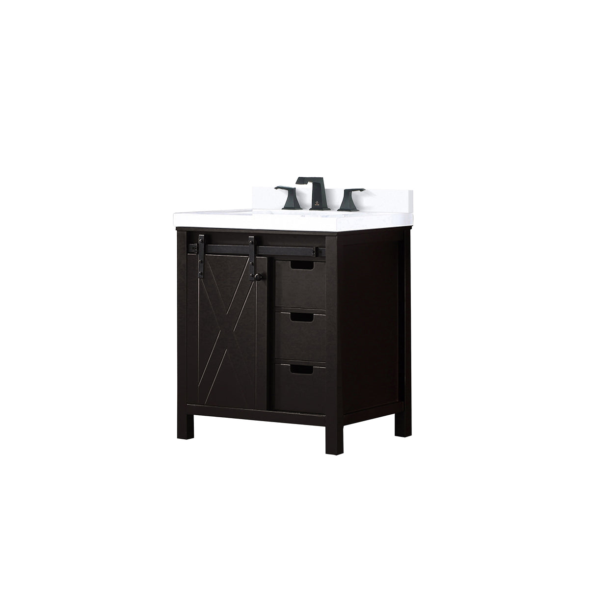 Lexora Marsyas 30 in. Brown Single Sink Bath Vanity