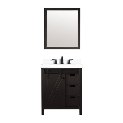 Lexora Marsyas 30 in. Brown Single Sink Bath Vanity