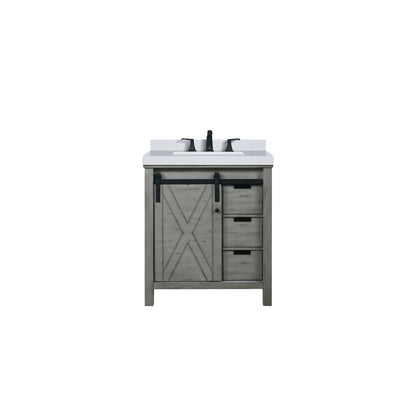 Lexora Marsyas 30 in. Ash Grey Single Sink Bath Vanity