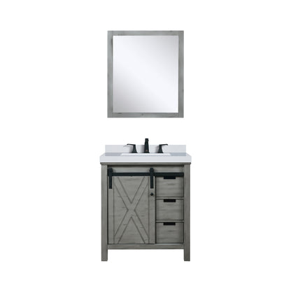 Lexora Marsyas 30 in. Ash Grey Single Sink Bath Vanity