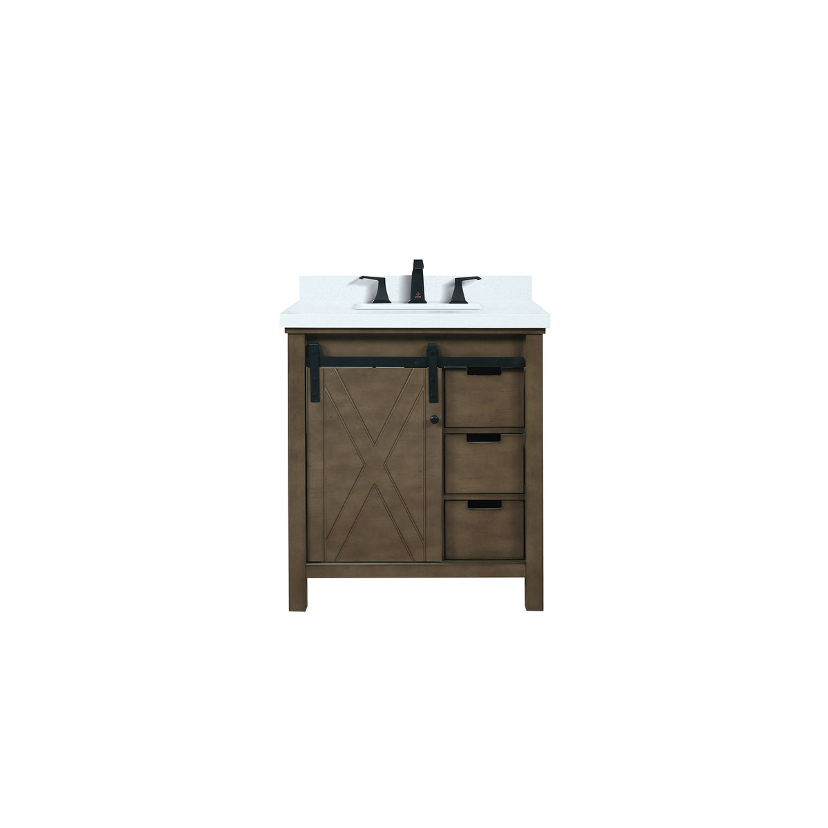 Lexora Marsyas 30 in. Rustic Brown Single Sink Bath Vanity