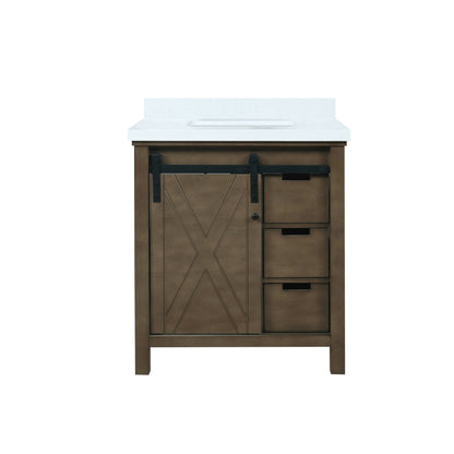 Lexora Marsyas 30 in. Rustic Brown Single Sink Bath Vanity