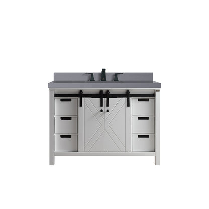 Lexora Marsyas 48 in. White Single Sink Bath Vanity