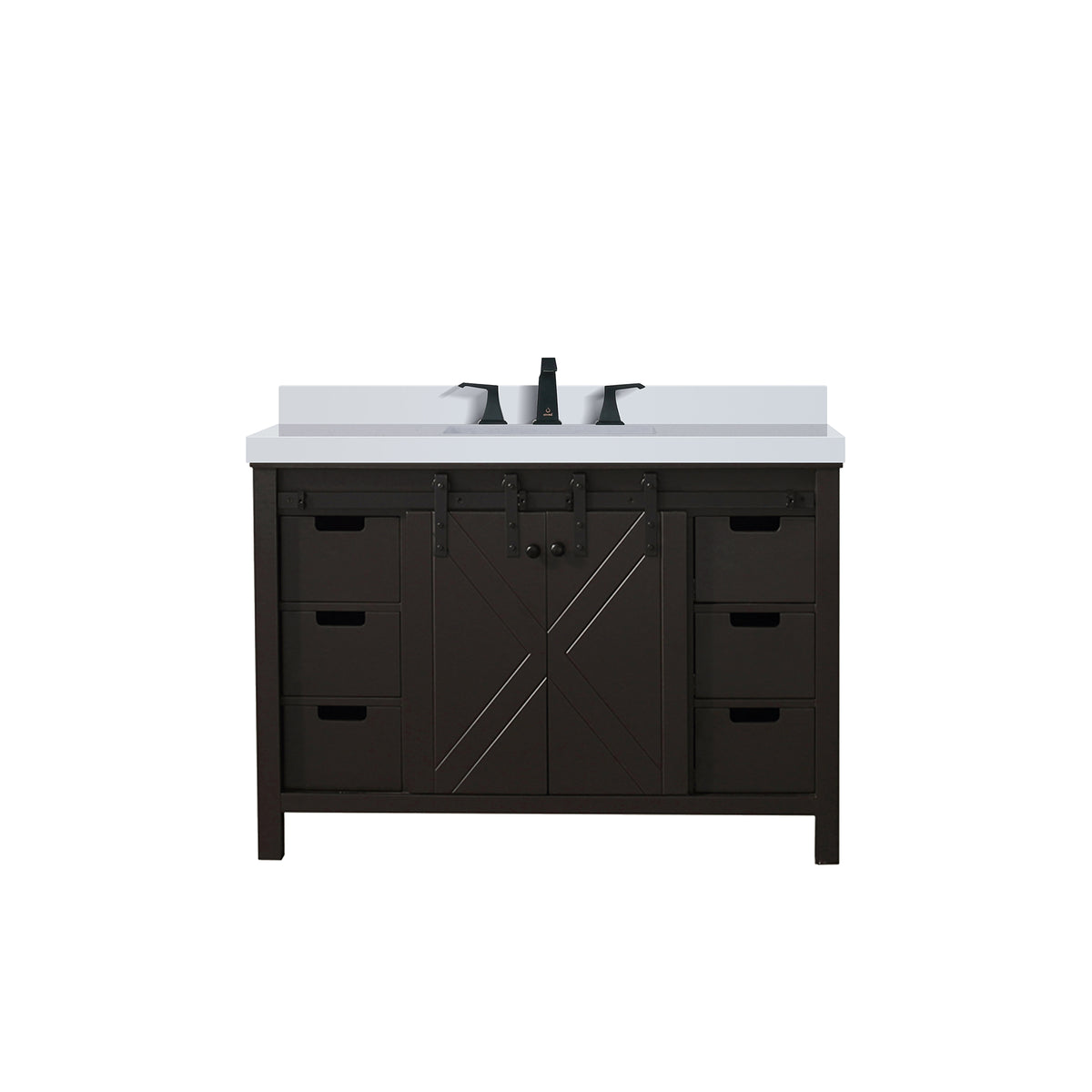 Lexora Marsyas 48 in. Brown Single Sink Bath Vanity
