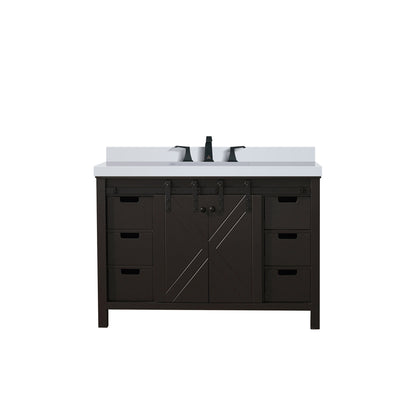 Lexora Marsyas 48 in. Brown Single Sink Bath Vanity