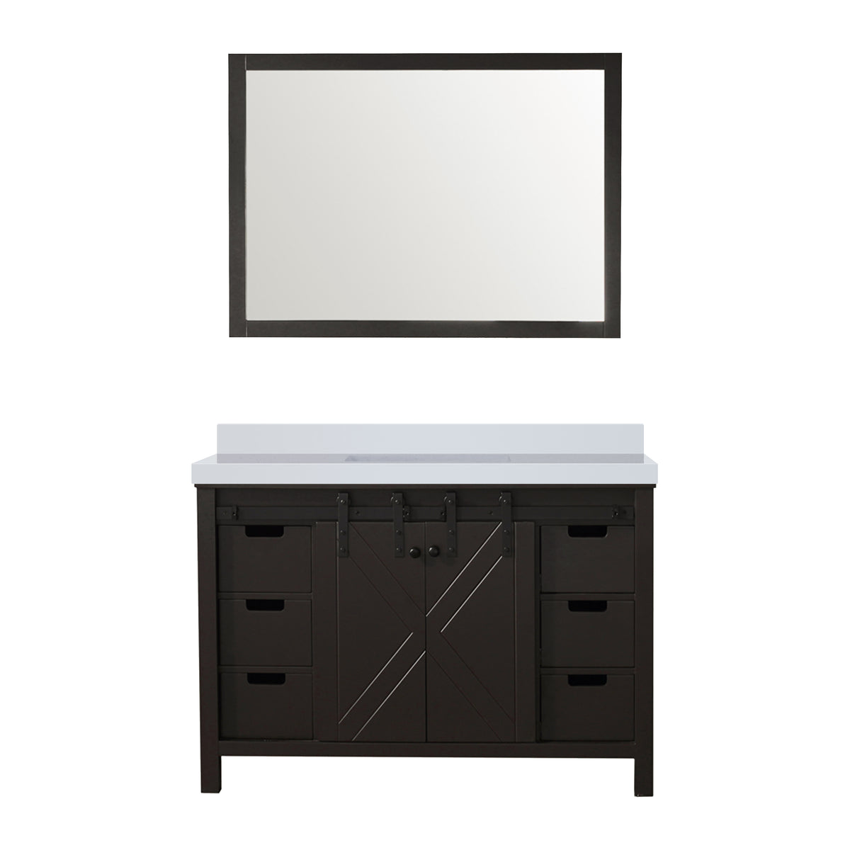 Lexora Marsyas 48 in. Brown Single Sink Bath Vanity