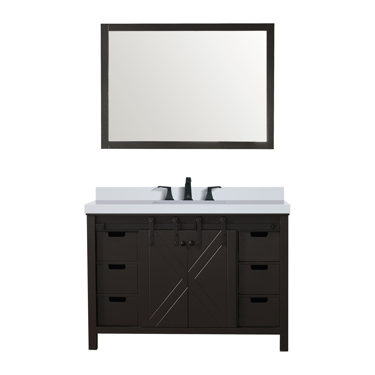 Lexora Marsyas 48 in. Brown Single Sink Bath Vanity