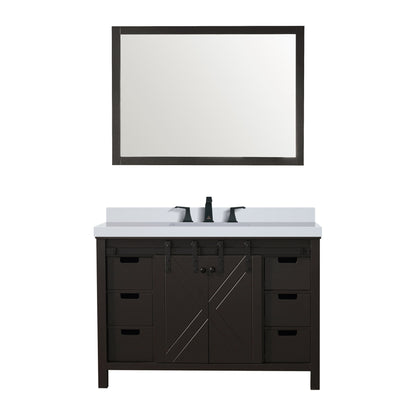 Lexora Marsyas 48 in. Brown Single Sink Bath Vanity