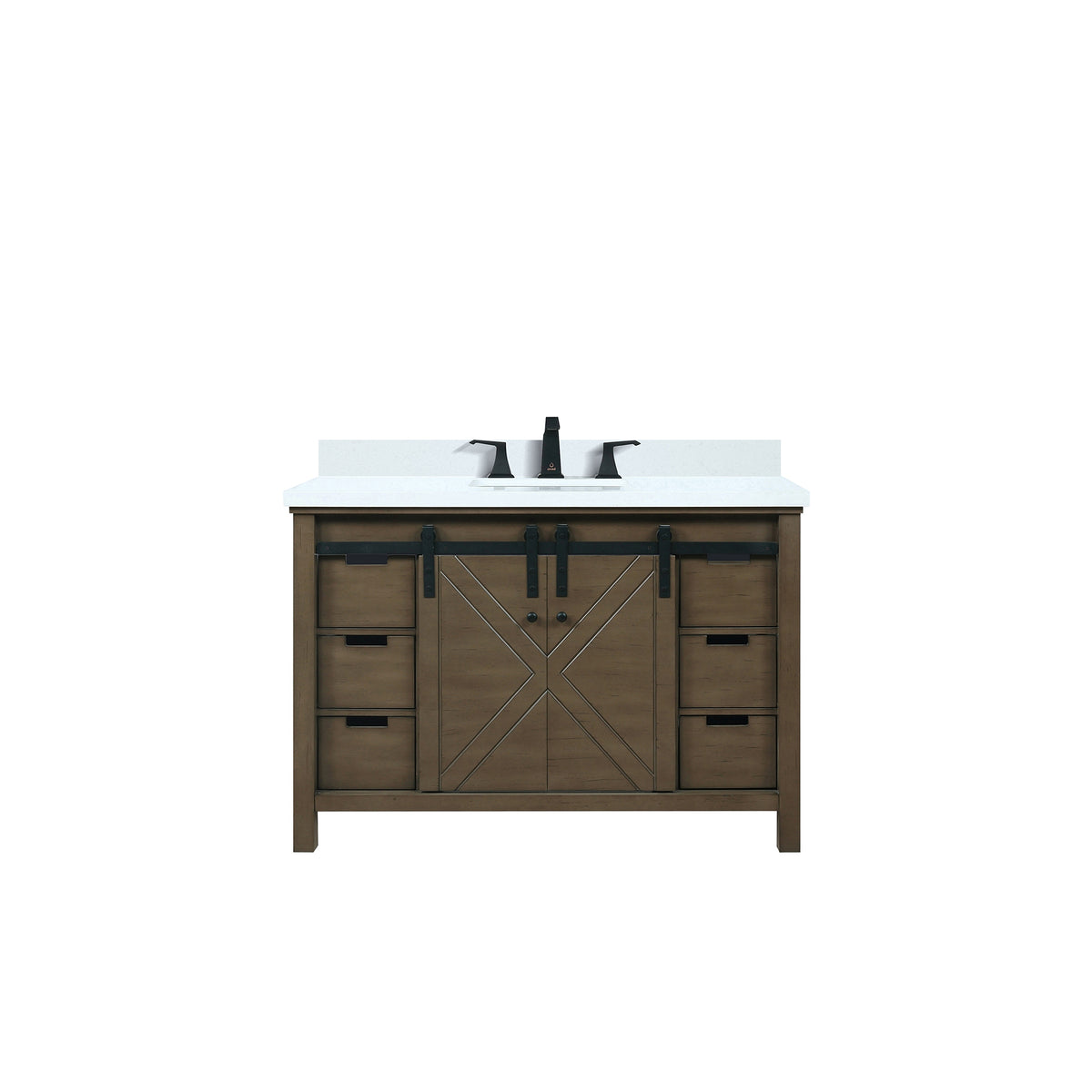 Lexora Marsyas 48 in. Rustic Brown Single Sink Bath Vanity