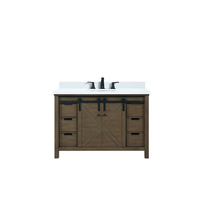 Lexora Marsyas 48 in. Rustic Brown Single Sink Bath Vanity