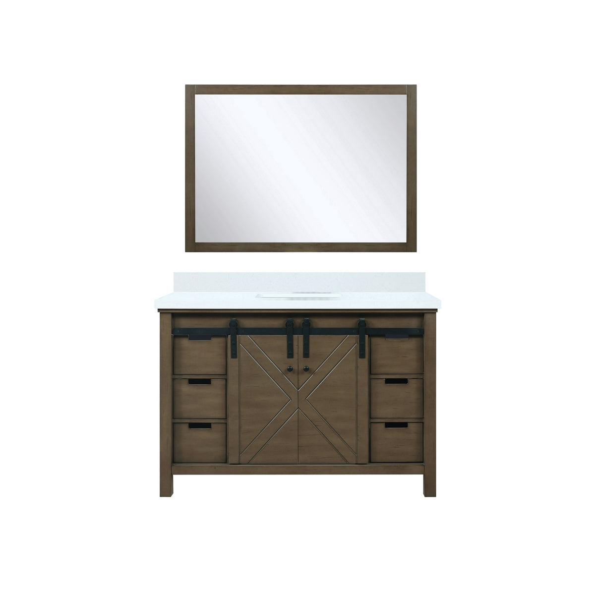 Lexora Marsyas 48 in. Rustic Brown Single Sink Bath Vanity
