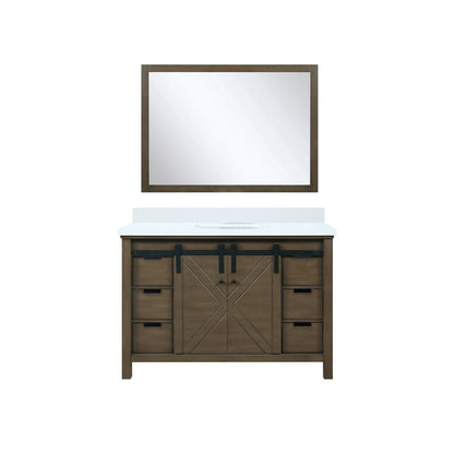 Lexora Marsyas 48 in. Rustic Brown Single Sink Bath Vanity
