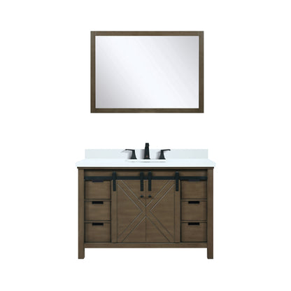 Lexora Marsyas 48 in. Rustic Brown Single Sink Bath Vanity