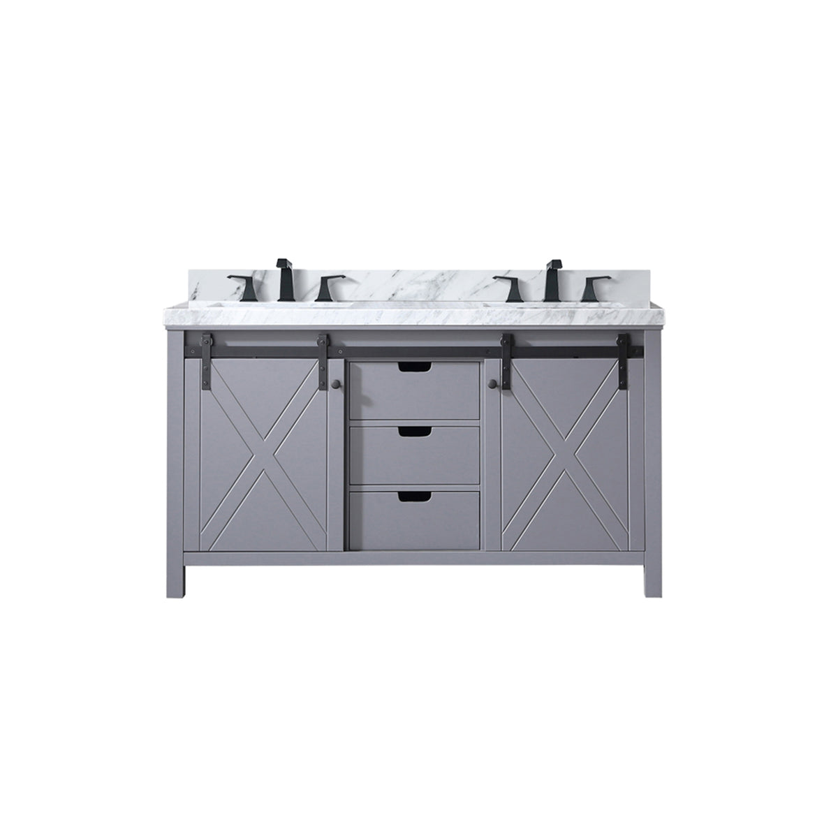 Lexora Marsyas 60 in. Dark Grey Double Sink Bath Vanity